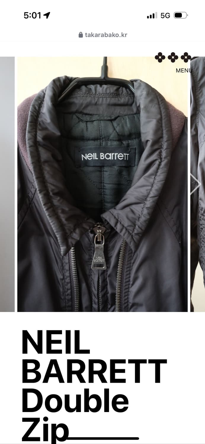 NEIL BARRETT Double Zip Bomber 봄버 상품이미지3