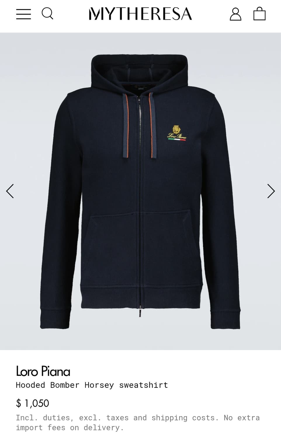 로로피아나 홀시 후드 집업 상품이미지4