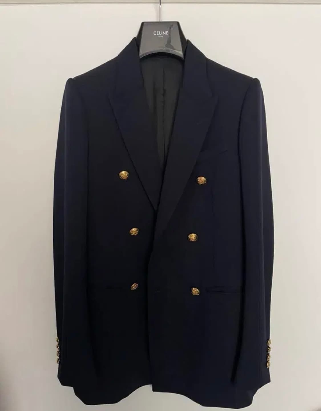 [박보검님 착용] 셀린느 네이비 더블 브레스티드 금장 자켓 상품이미지5