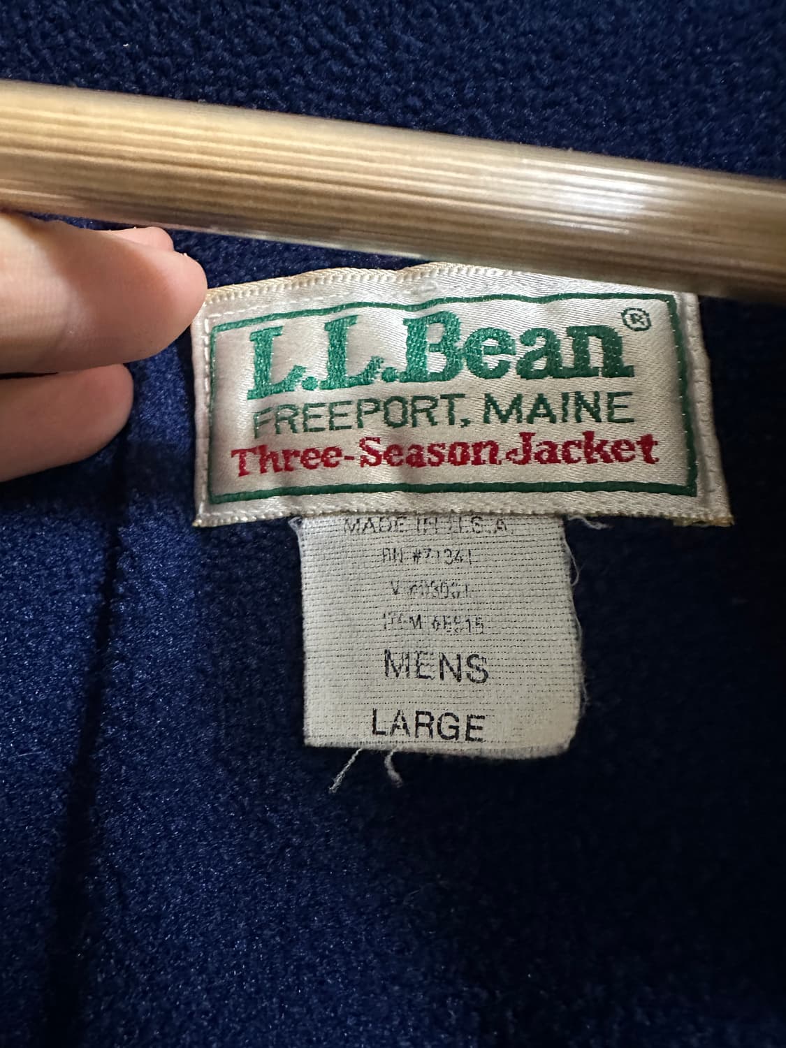 80s 엘일빈 LL bean 3시즌 쉘드 웜업자켓 L 상품이미지4