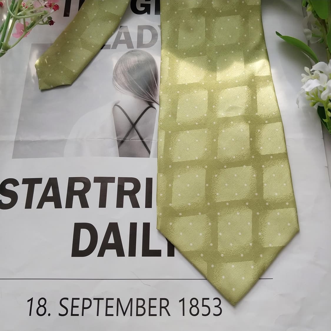 발망 실크 미니 도트 지오메트릭 넥타이 9.8cm A+~A등급 K1601 상품이미지5