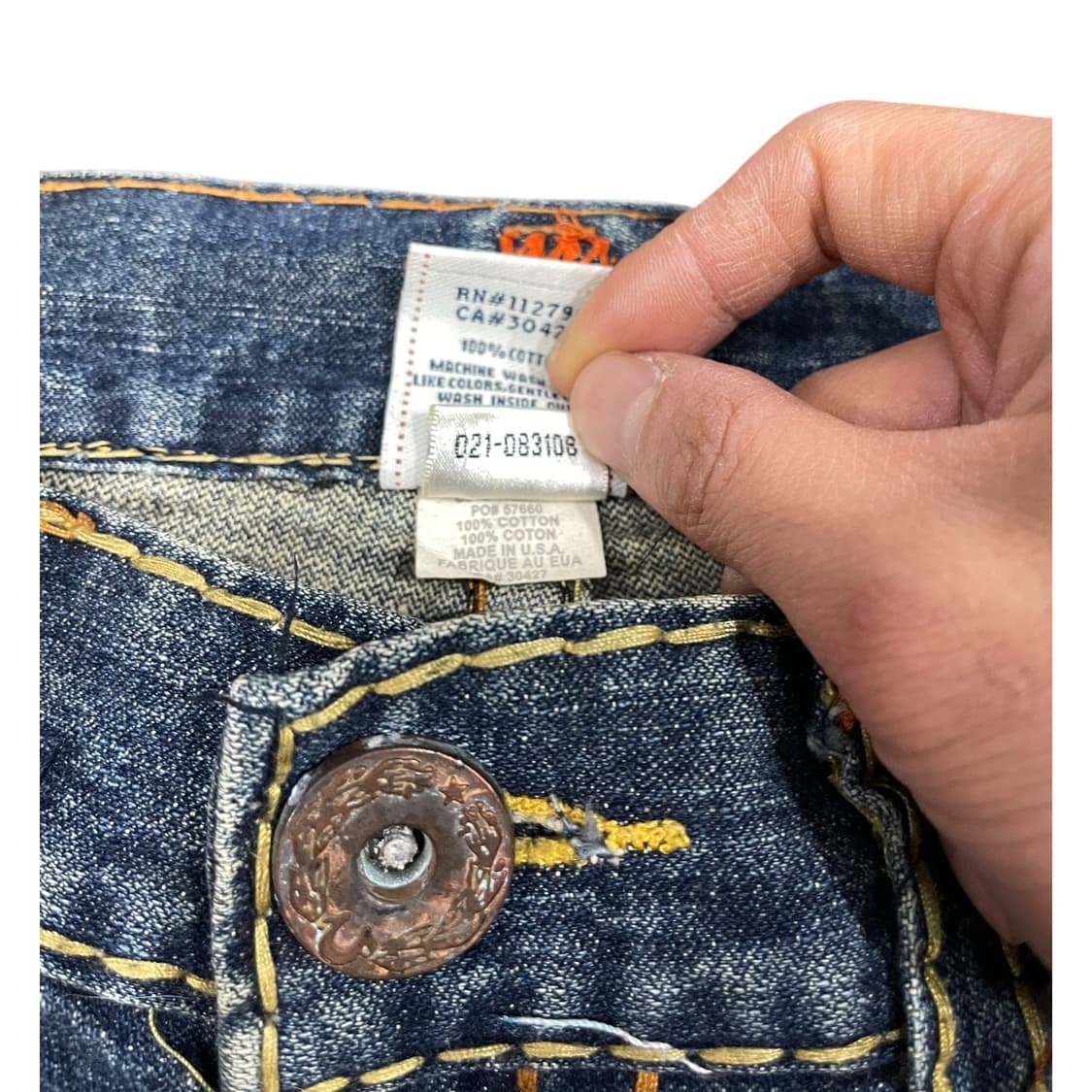 트루릴리전 빅스티치 부츠컷 데님팬츠 상품이미지9