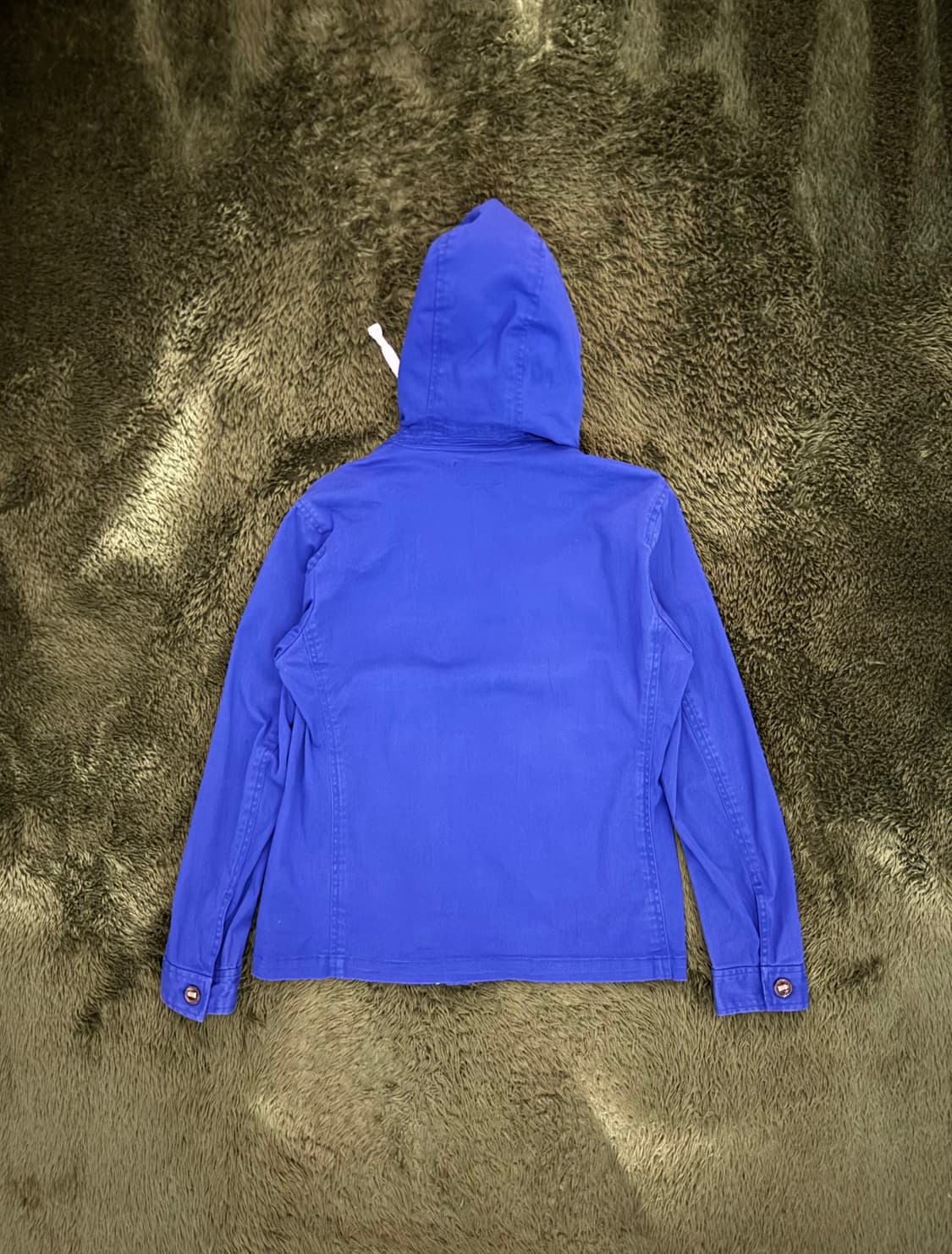 [M] BEAMS 빔즈 투웨이 후디드 코튼 자켓 블루 상품이미지8