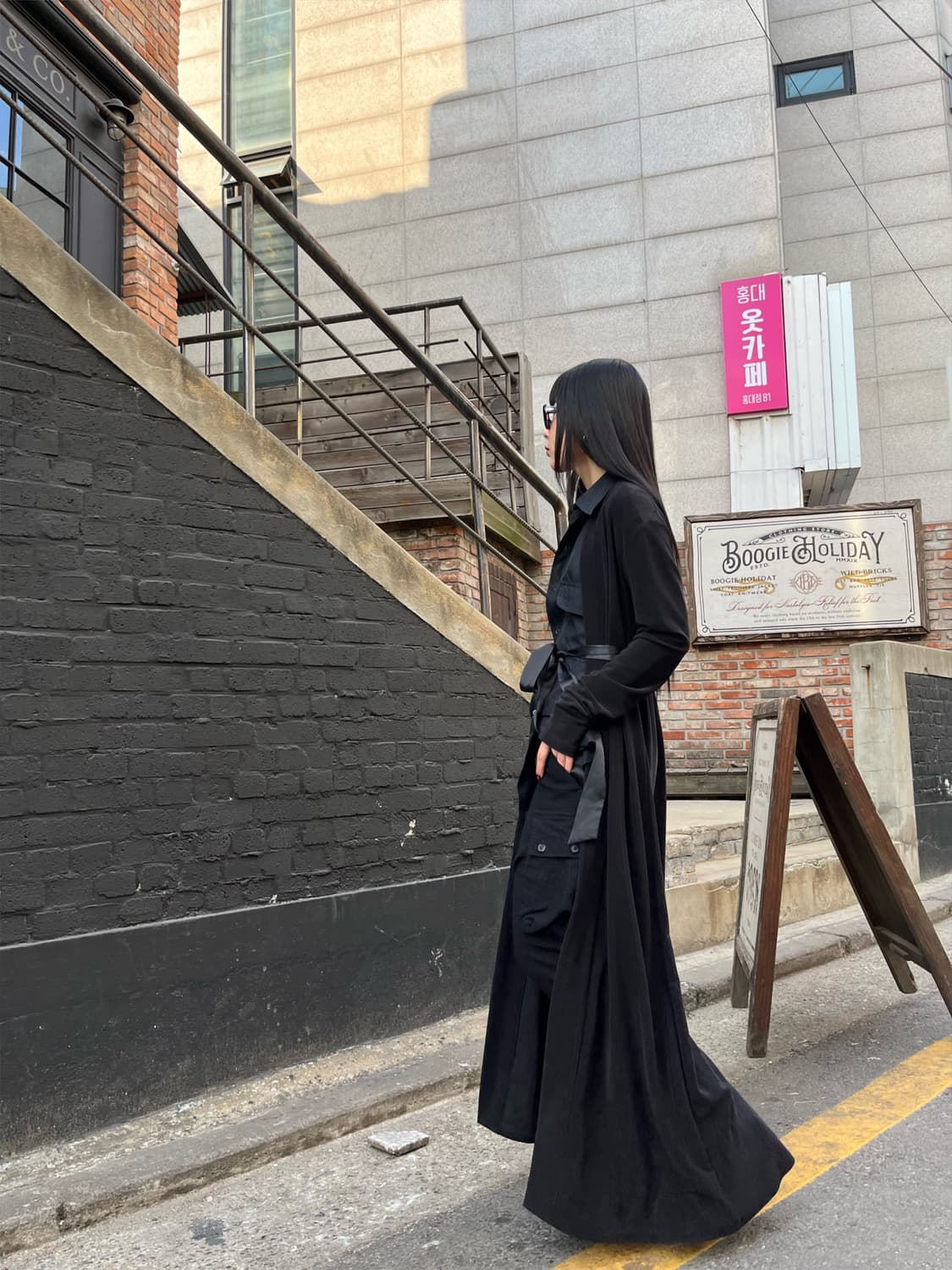 요지야마모토 누아르 올 블랙 플리츠 로브 상품이미지2