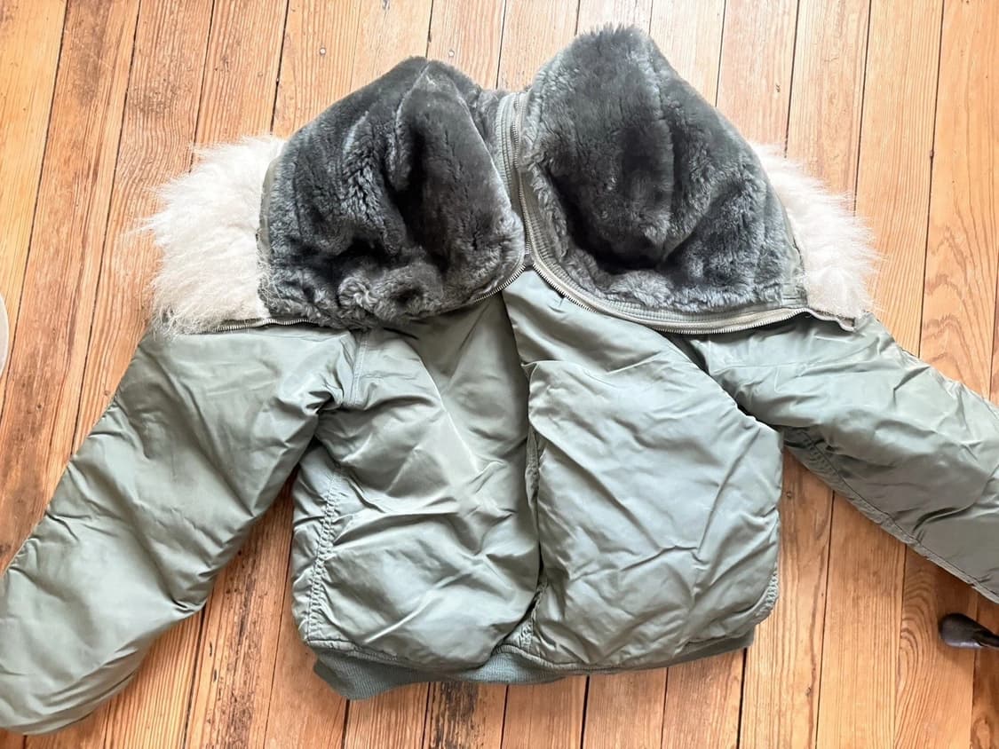 70s 미공군 납품용 알파 인더스트리 N-2B 자켓 세이지 상품이미지4