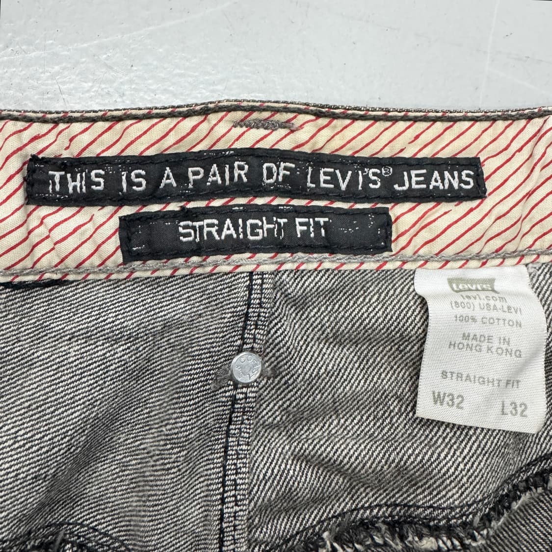 리바이스 00s 701 흑청 커브 라인 데님팬츠 상품이미지10