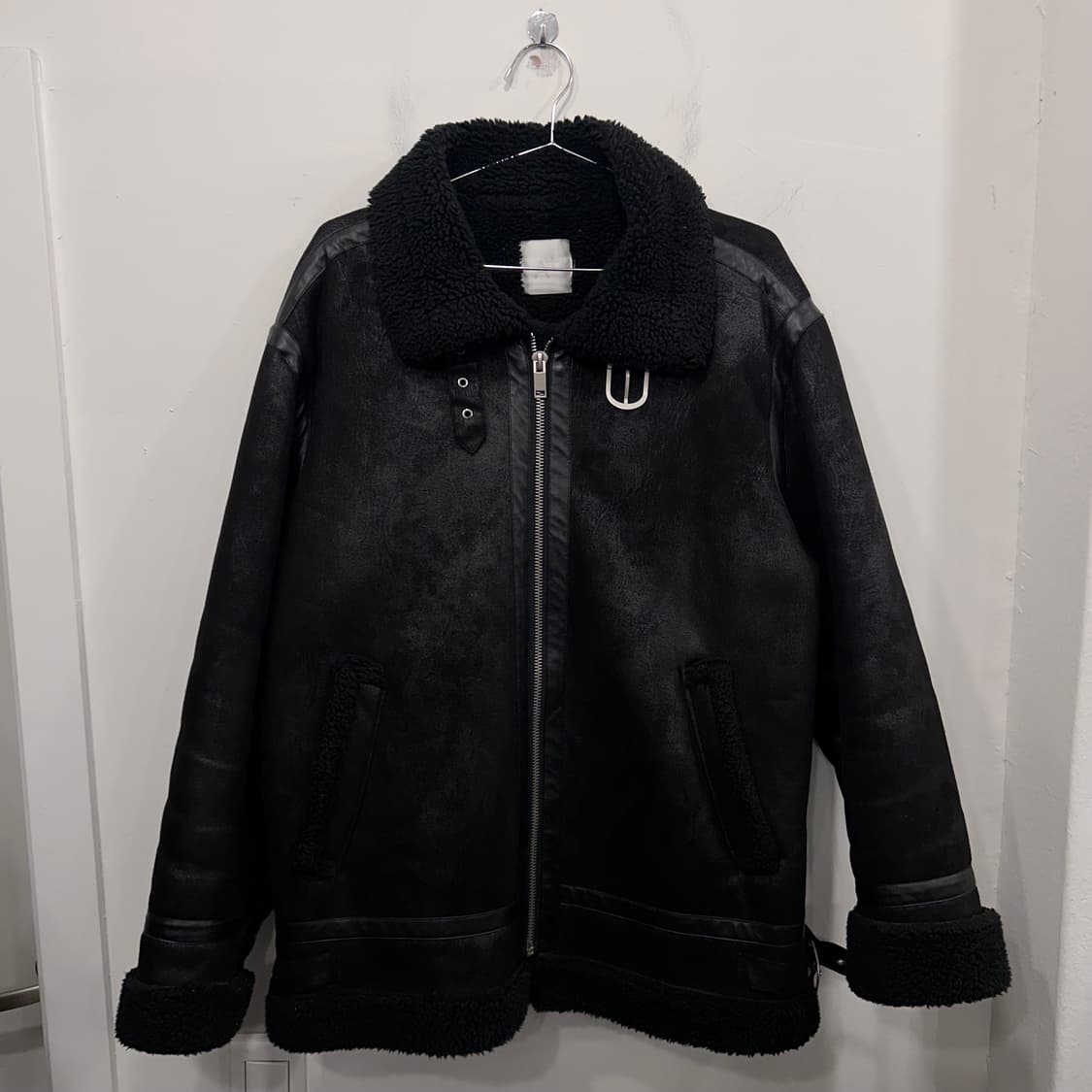 A+ 매트 스웨이드 양털 카라 무스탕 자켓 상품이미지2