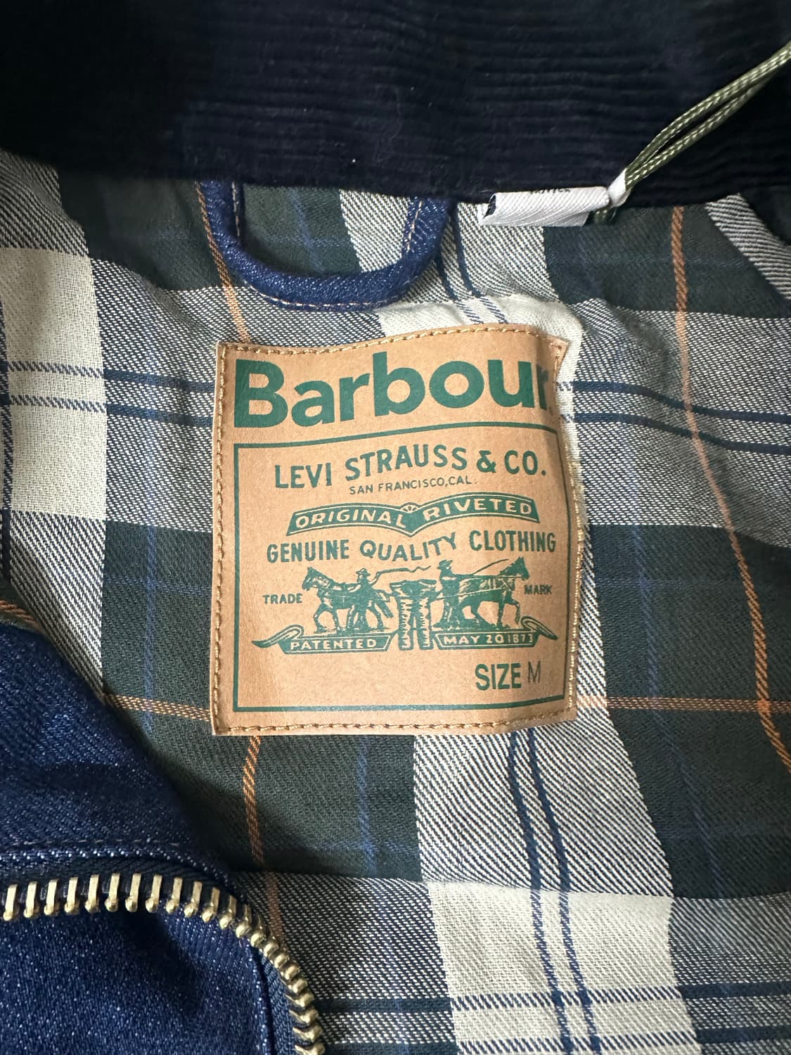 바버x리바이스 데님 비데일 지켓 M 상품이미지8