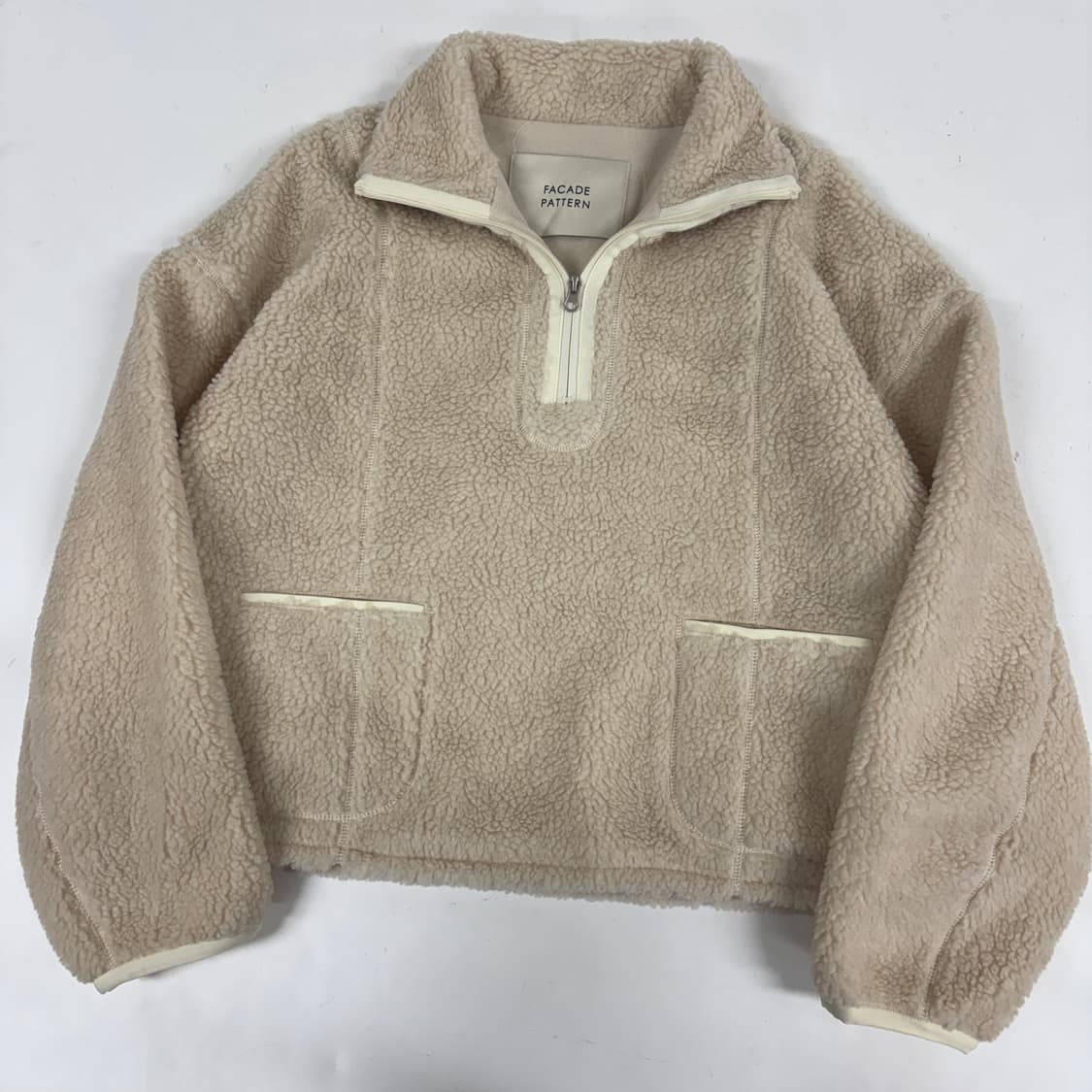 파사드 패턴 반집업 후리스 상품이미지4