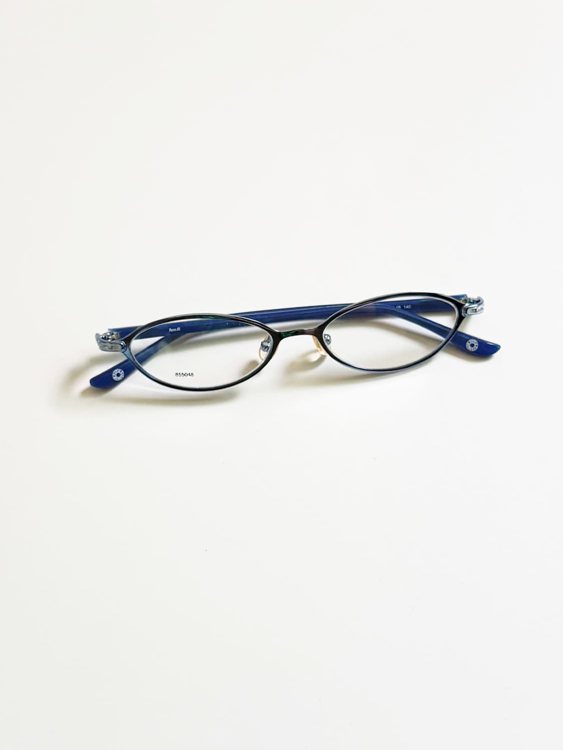 90s FUTIS 블루 슬림 오벌 메탈 빈티지 안경 상품이미지2