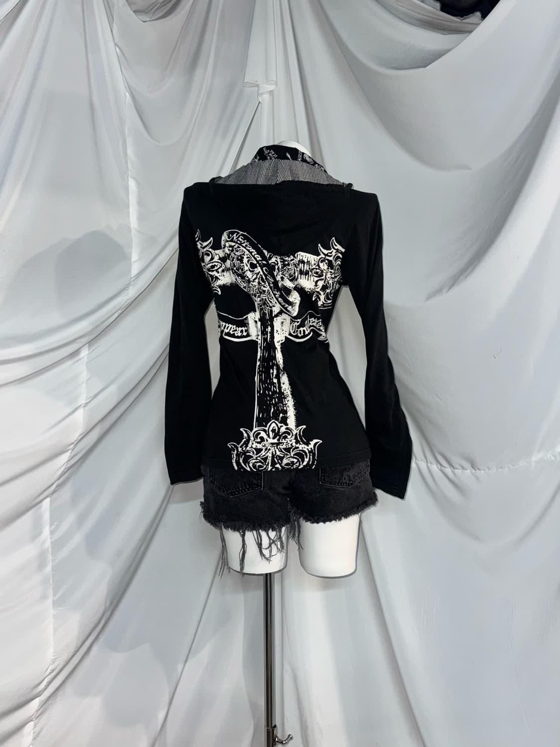 밴슨깔 해골 디테일 자수 펑크 프린팅 코디세트 상품이미지6