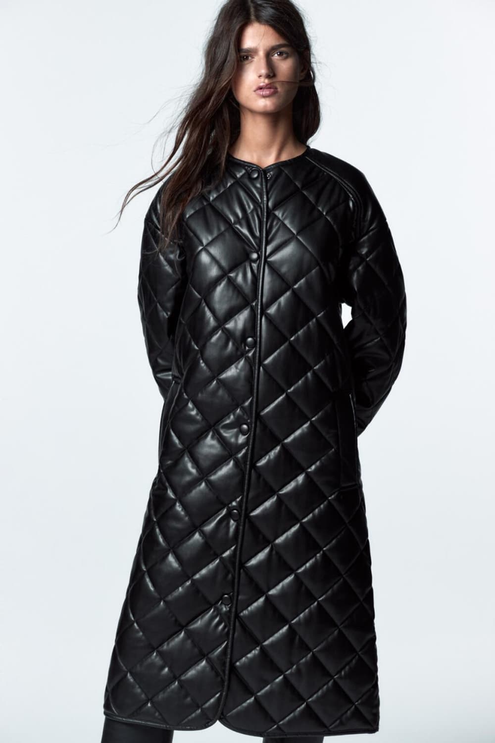 자라 누빔 롱패딩 상품이미지2