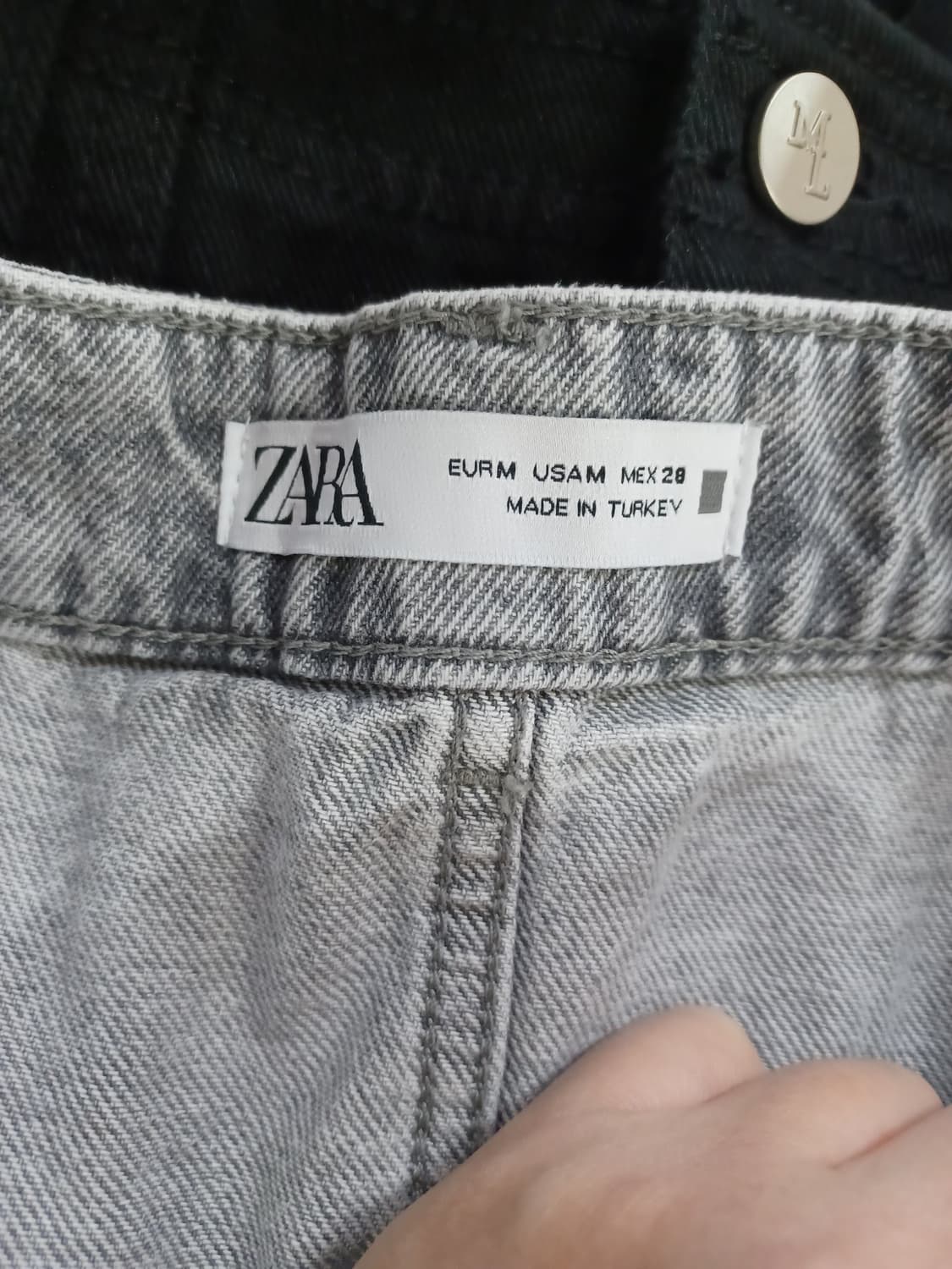 ZARA 자라 그레이색 데님 스커트  상품이미지5
