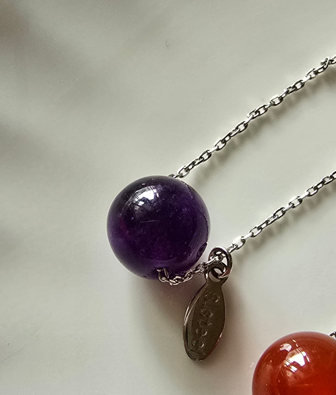 써지컬스틸 원석목걸이_자수정 상품이미지2