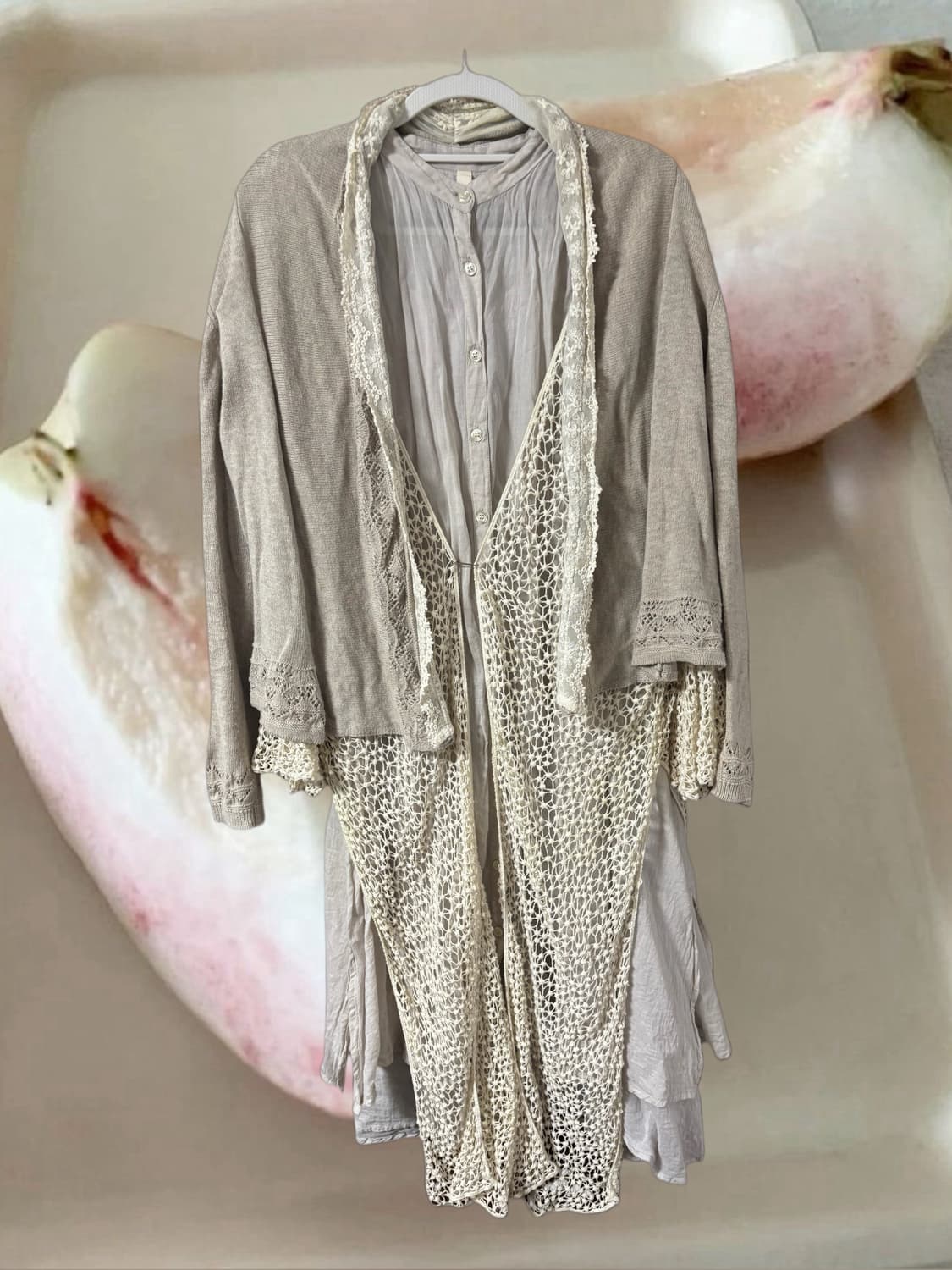 빈티지 베이지 레이스 모리걸 세트 상품이미지4