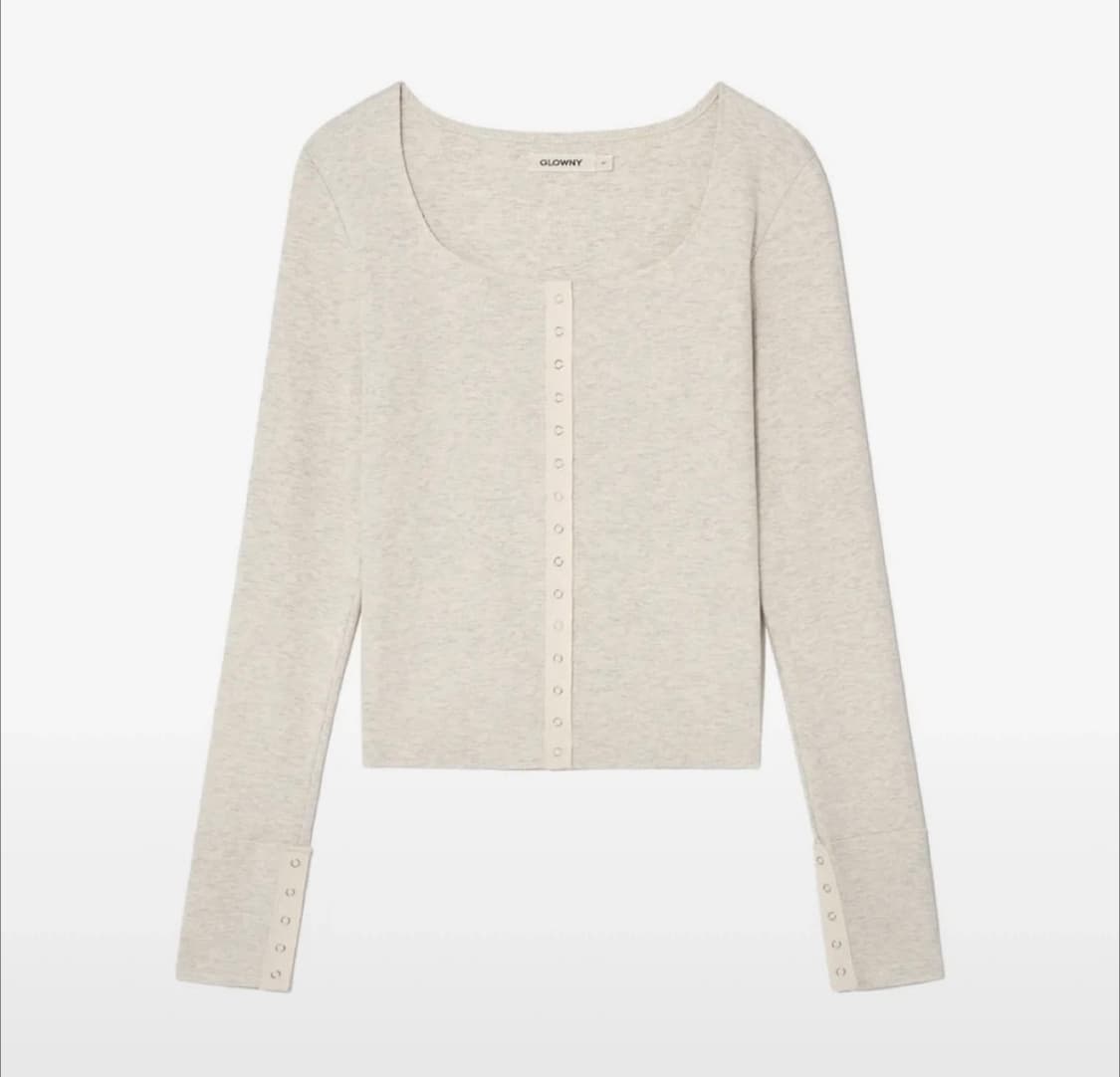 글로니 노스텔지아 롱슬리브 가디건 멜란지베이지 상품이미지1