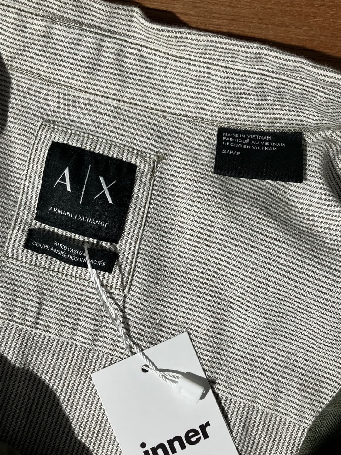 Armani Exchange 린넨 블록 포켓 반팔 셔츠 상품이미지6