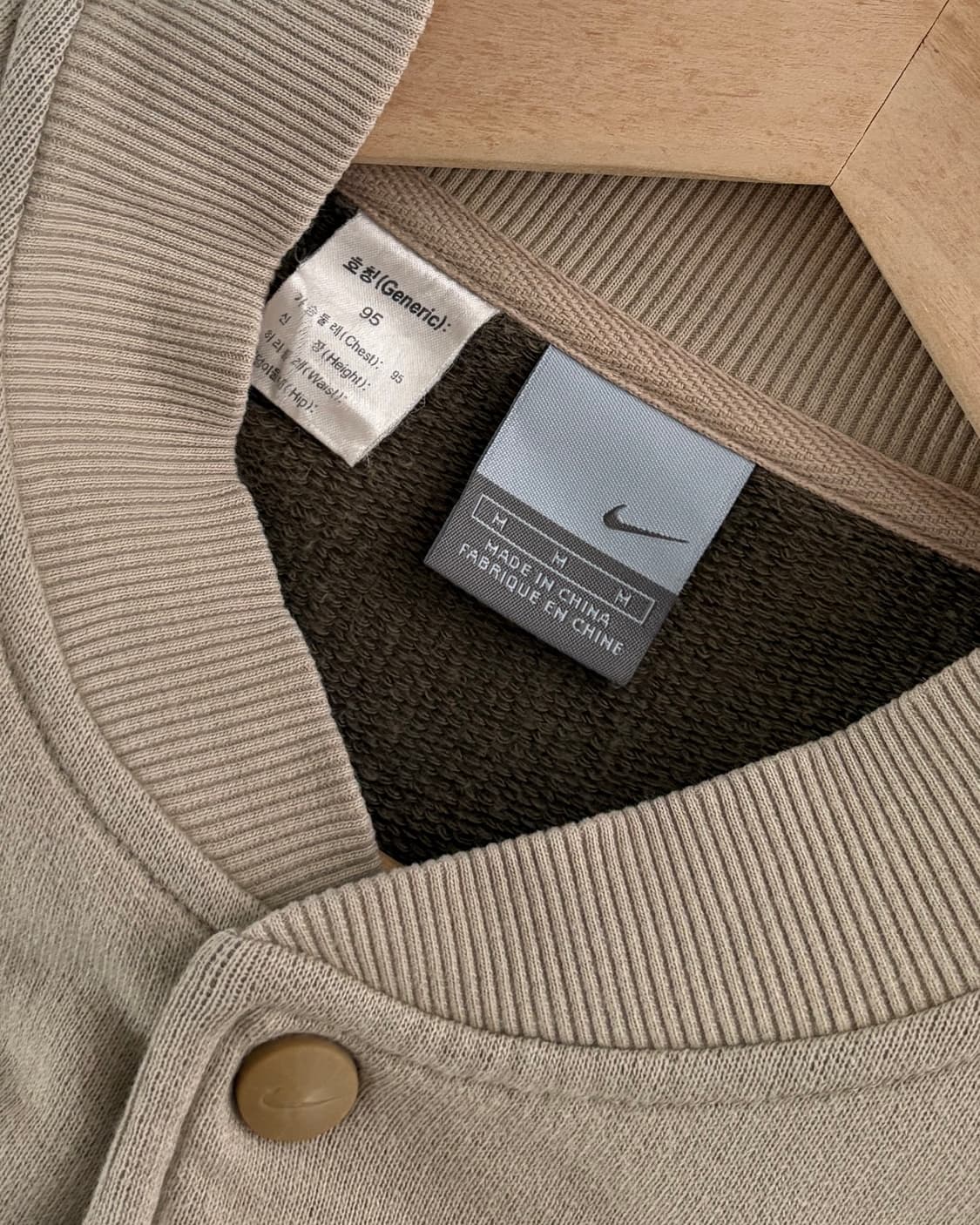 Nike 나이키 00’s 베이지컬러 코튼 스타디움 자켓 상품이미지5