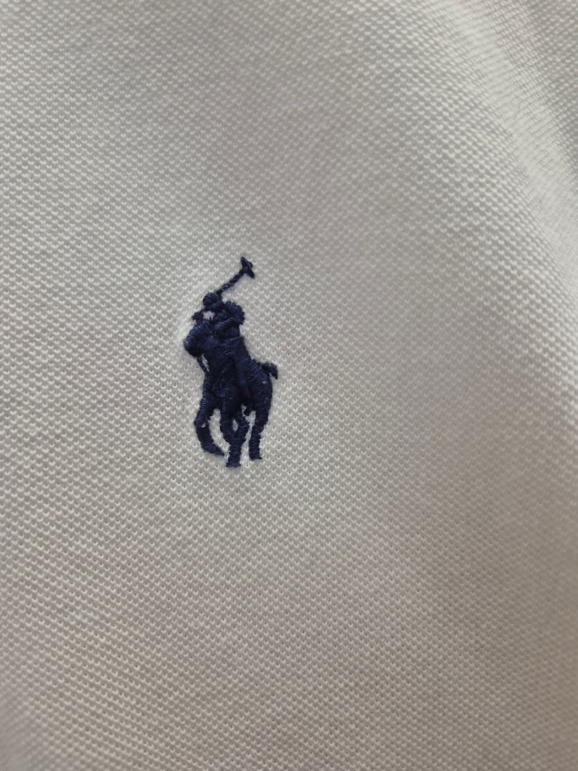 폴로 랄프로렌 화이트 메쉬 헨리넥 티셔츠 L 상품이미지4