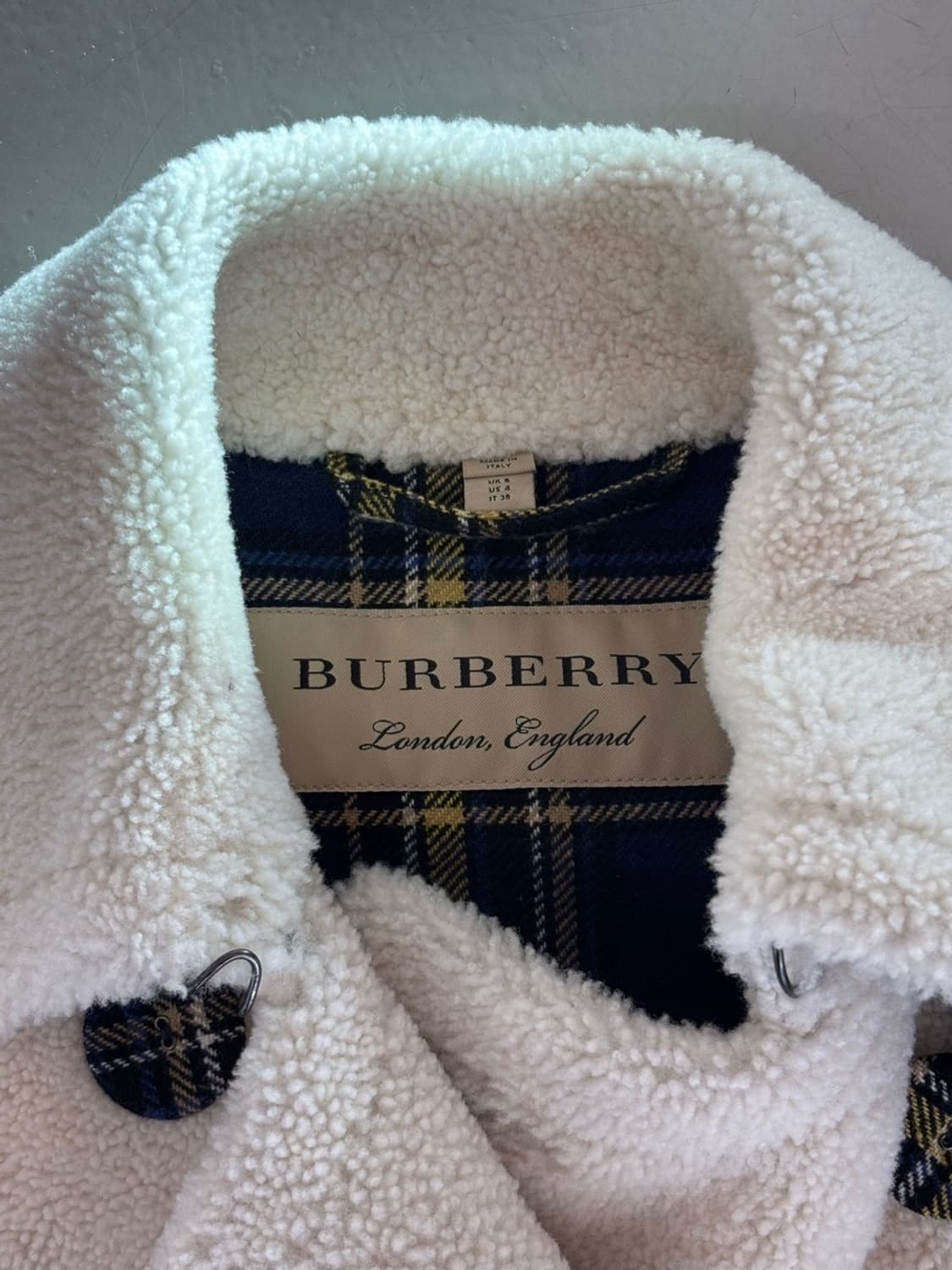 Vintage Burberry Fleece Trench Wool CT 상품이미지5