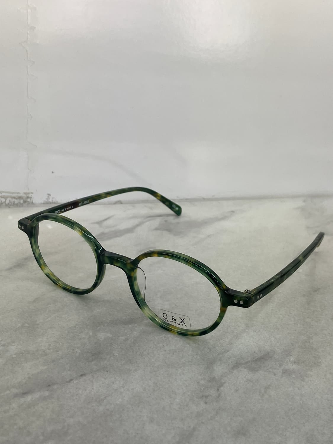오앤엑스 O&X New York 카모 그린 오벌 뿔테 안경 상품이미지10