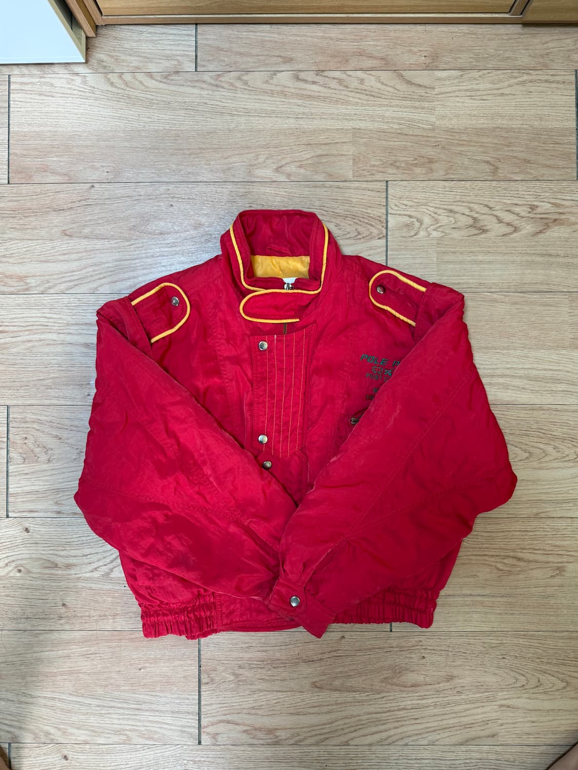 (Free size) 파프제이 빈티지 크롭 레이싱 자켓 상품이미지2