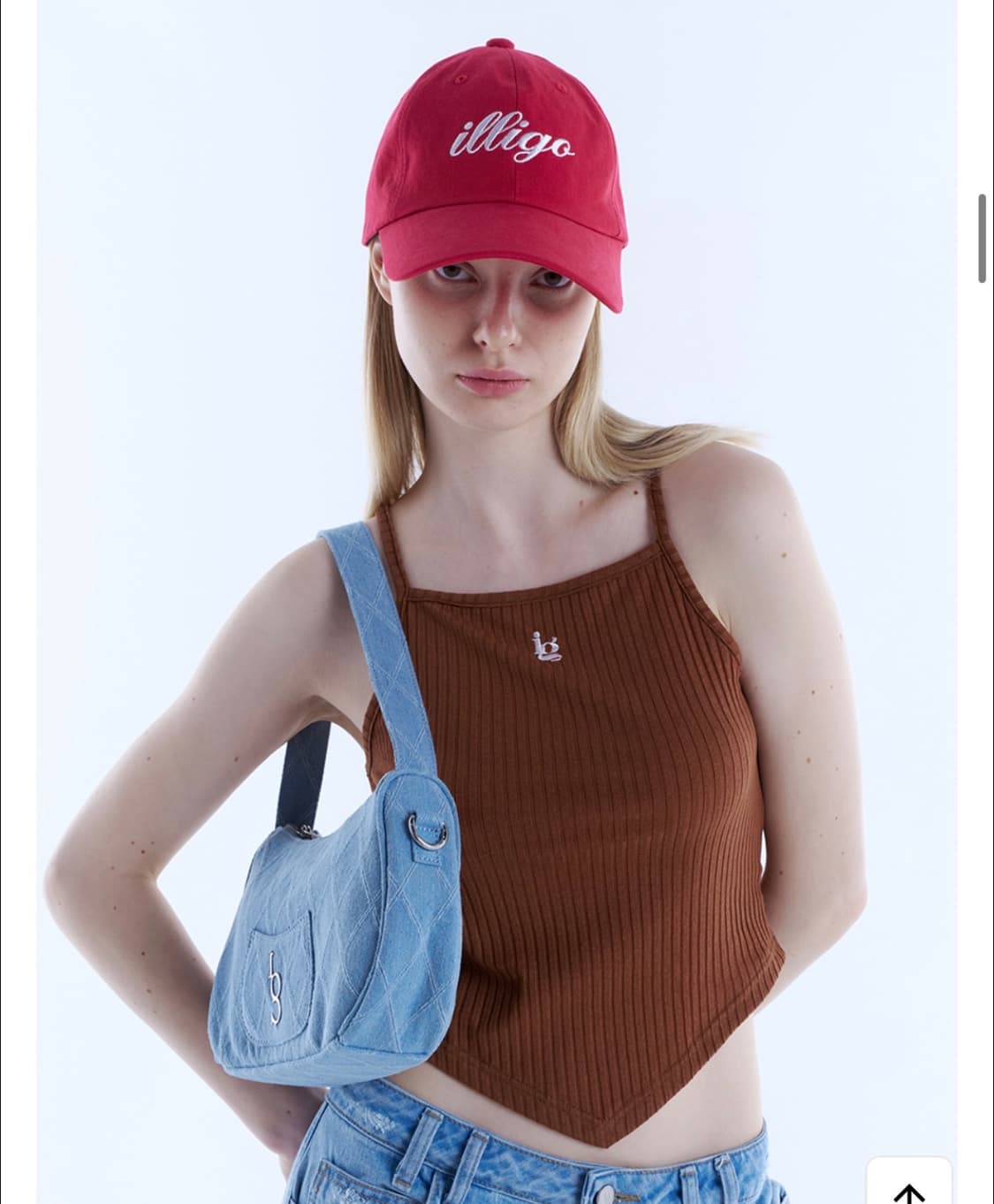 illigo 일리고 레터링 로고 볼캡 레드 상품이미지1