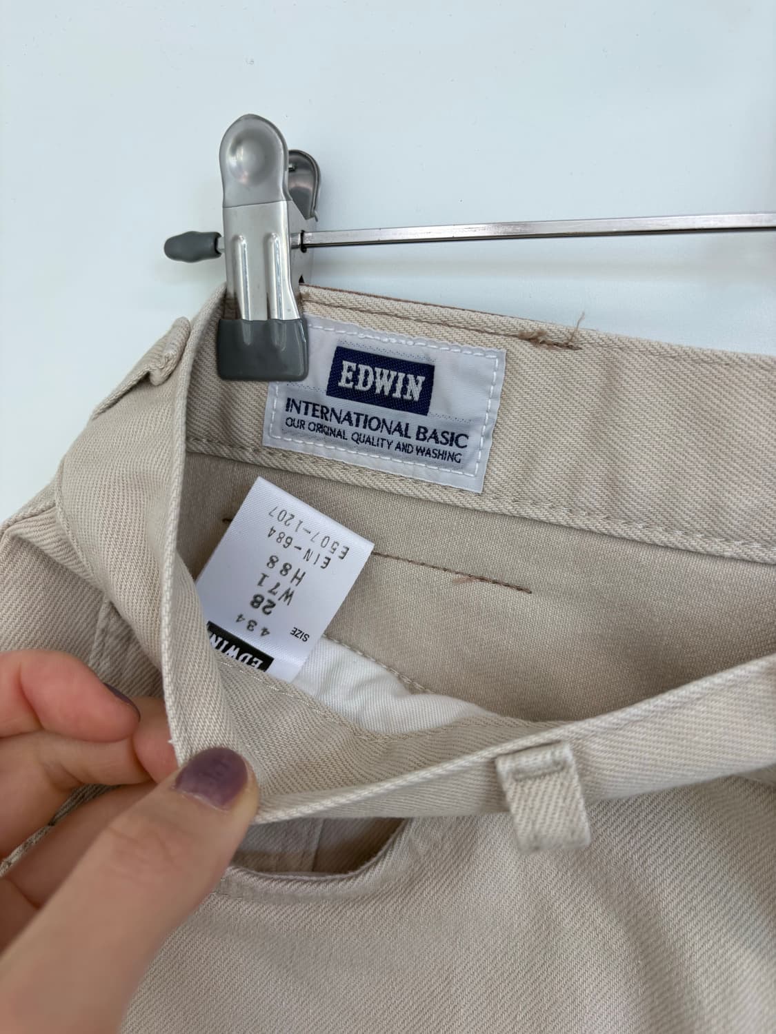  에드윈 아이보리 코튼팬츠 상품이미지4