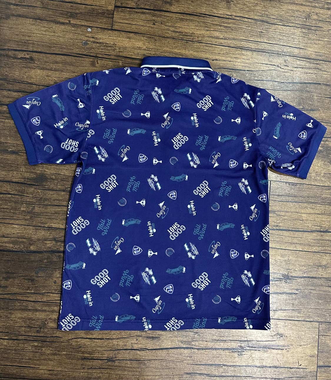 IGNIO 이그니오 기능성 쿨링 골프 반팔 카라티 L 네이비 패턴 (새제 상품이미지4