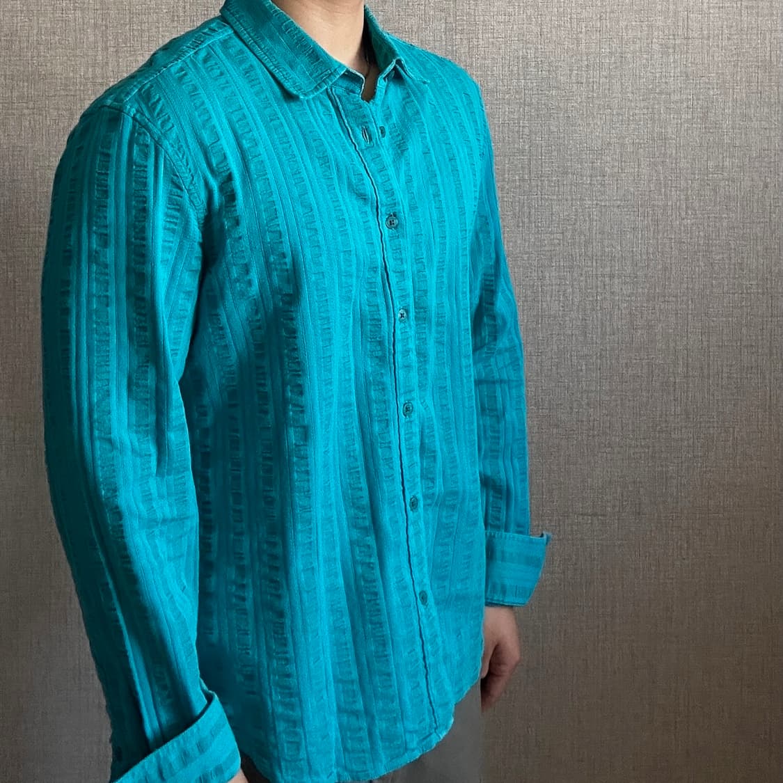 아르마니 익스체인지 스카이 텍스쳐 셔츠 상품이미지2