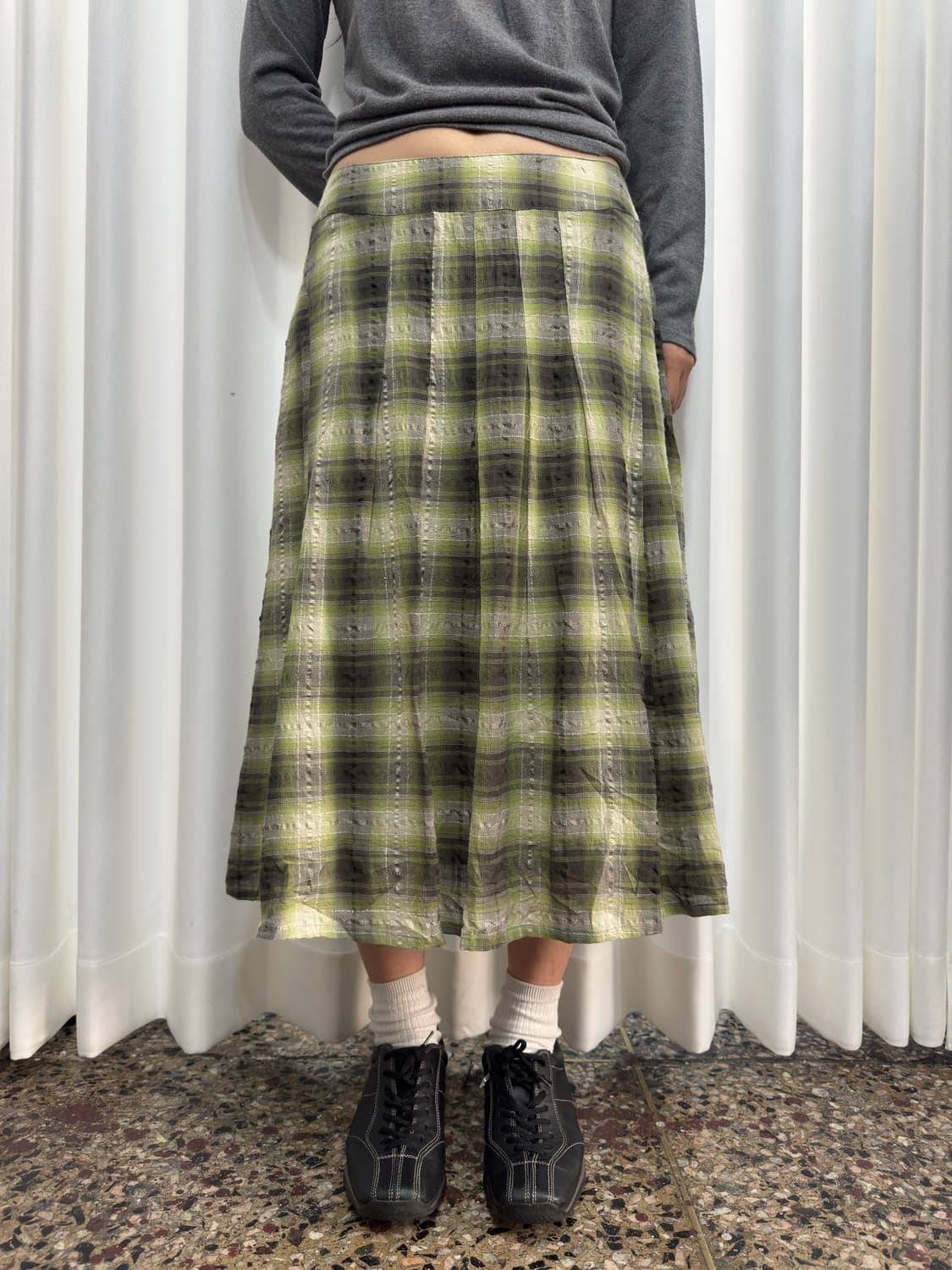 mori check midi skirt 상품이미지3