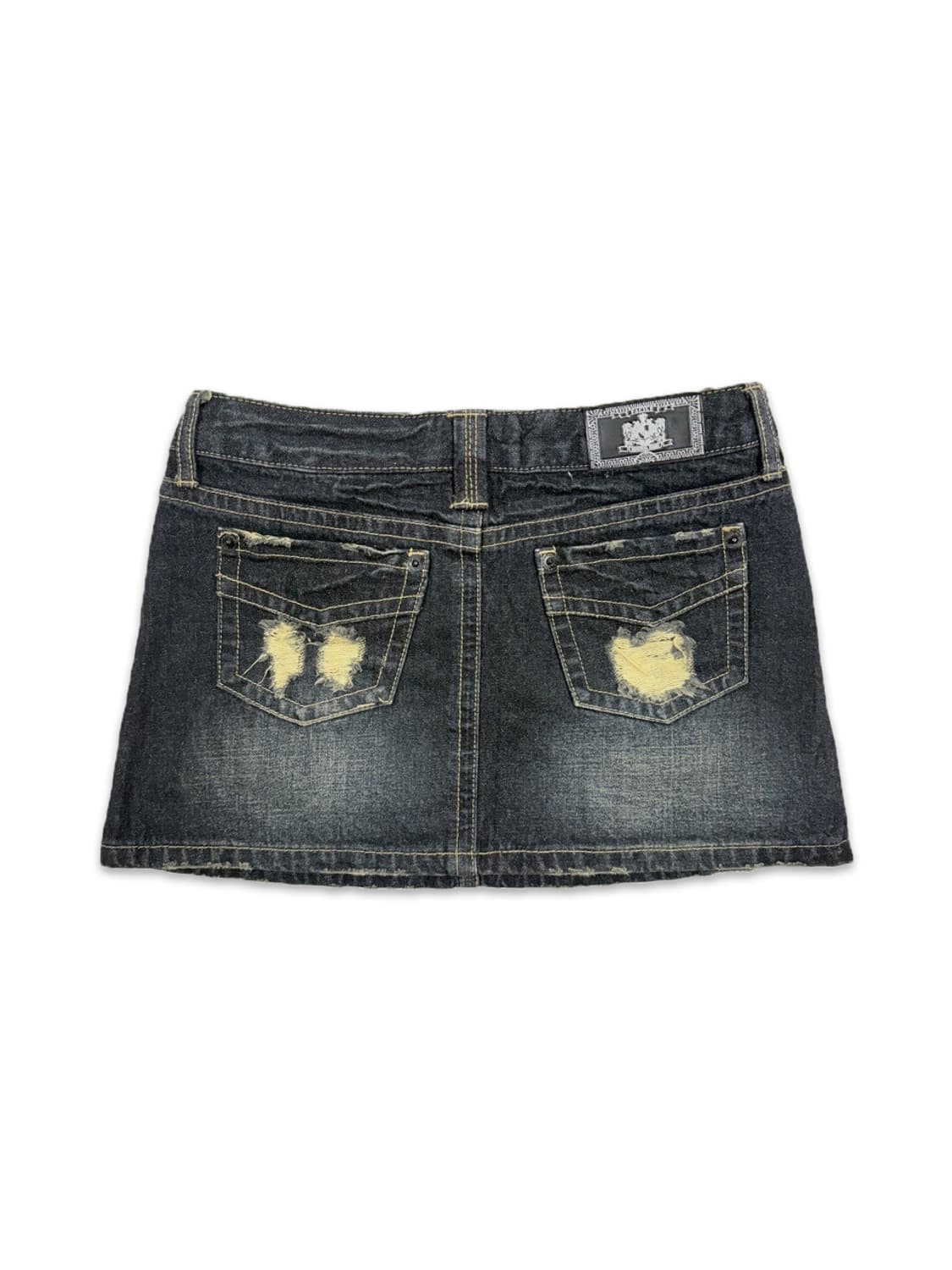 빈티지 ROTE ROSE 로우라이즈 데님 미니 스커트 상품이미지4