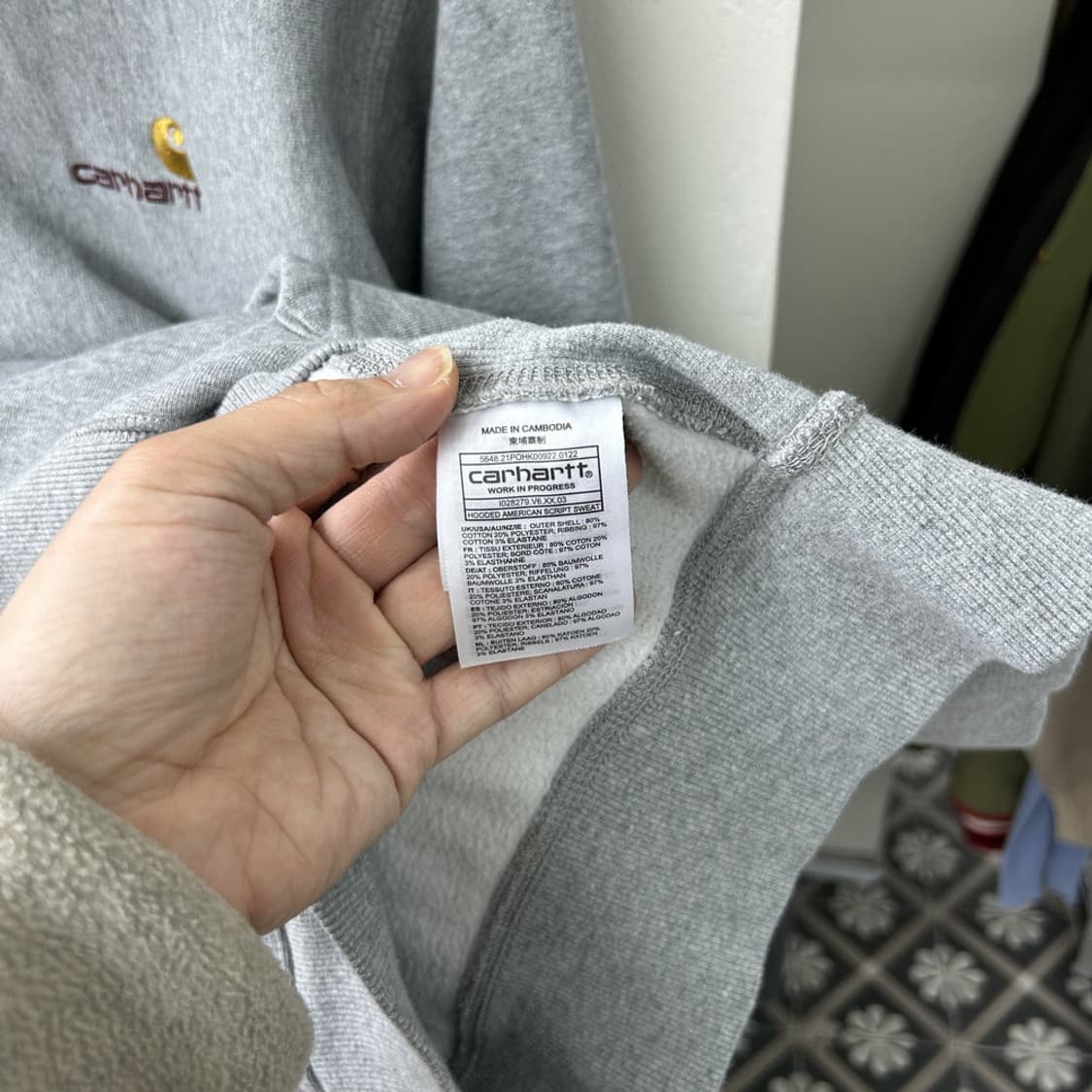 16370 - 칼하트 그레이 후드티 상품이미지3