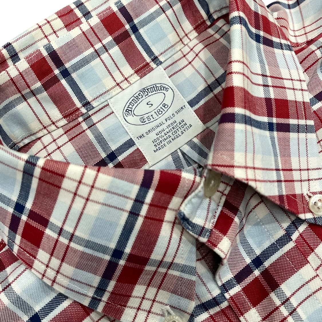 브룩스브라더스 아메리칸 수피마 코튼 체크셔츠 상품이미지5