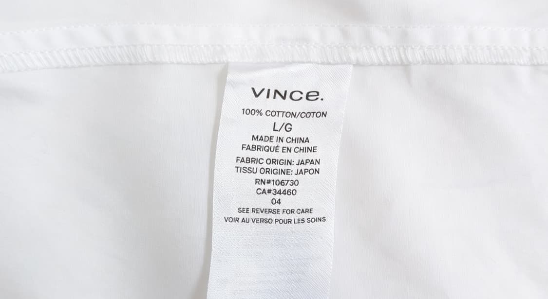 VINCE 빈스 재팬 패브릭 밴드칼라 오버 셔츠 상품이미지6