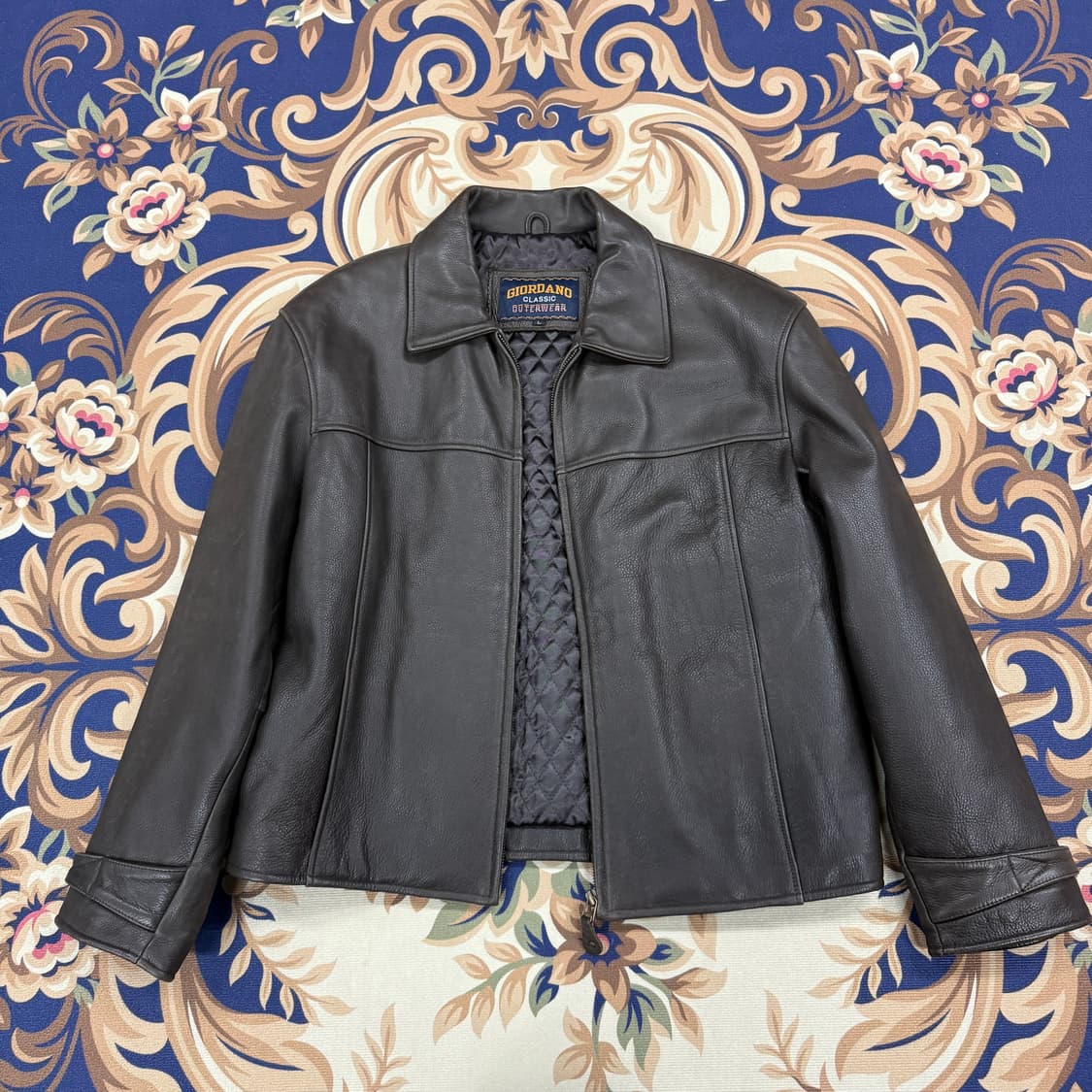 (L)지오다노 Giordano 카우레더 자켓(다크브라운) 상품이미지1