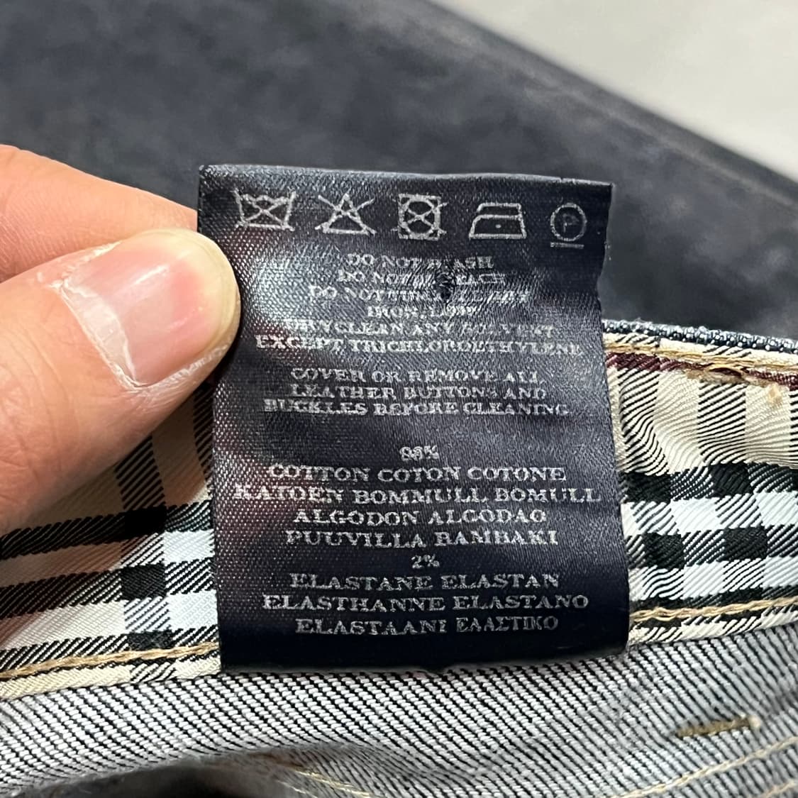  버버리 체크 데님 팬츠 +명품감정서 y14477 상품이미지7