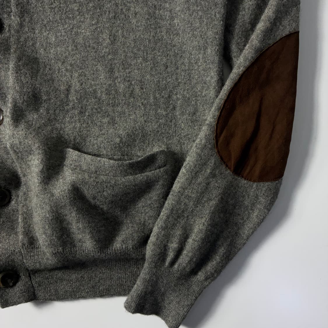 Polo  폴로 랄프로렌 90,s 자수 메리노울 엘보패치 니트 가디건 상품이미지4