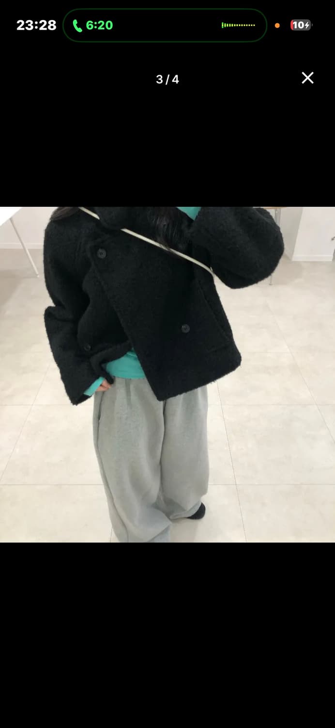 부클 더블 하프 코트/ 미니 코트/ 누빔 코트 상품이미지2