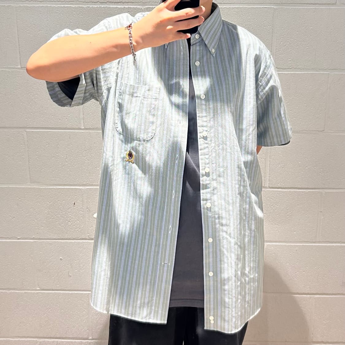Tommy Hilfiger Logo Stripe Shirts 상품이미지3