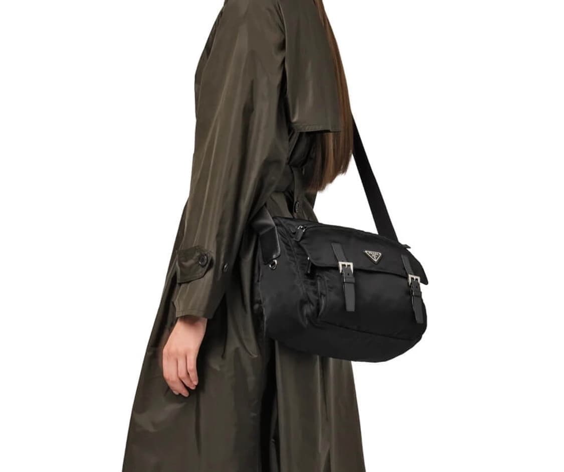 프라다 리나일론 레더 스트랩 삼각로고 플랩 메신저 백 상품이미지2
