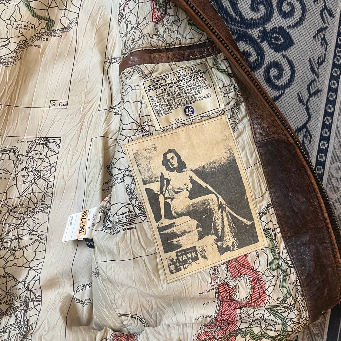  WWII 미군 A-2 플라이트 레더자켓/W2374 상품이미지4