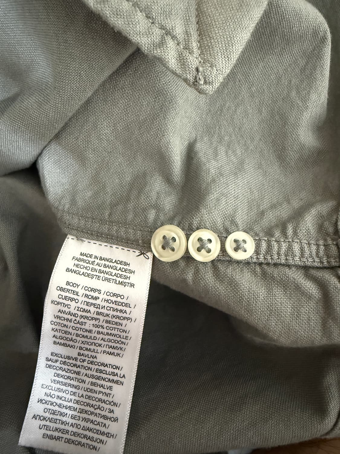 폴로 랄프로렌 클래식 핏 셔츠 그레이 XL 상품이미지5