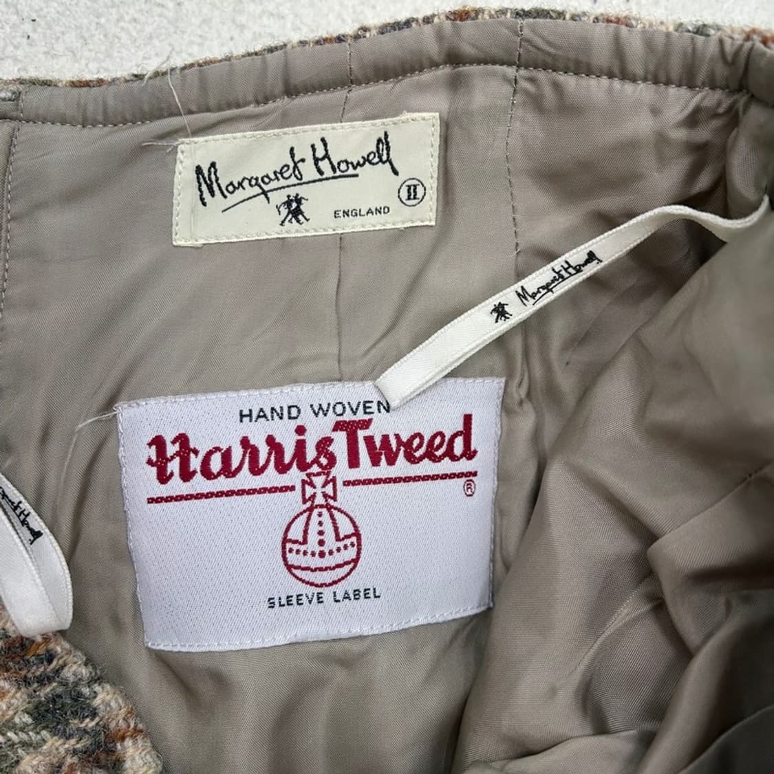 해리 트위 울 멀티 체크 미디 스커트 상품이미지5