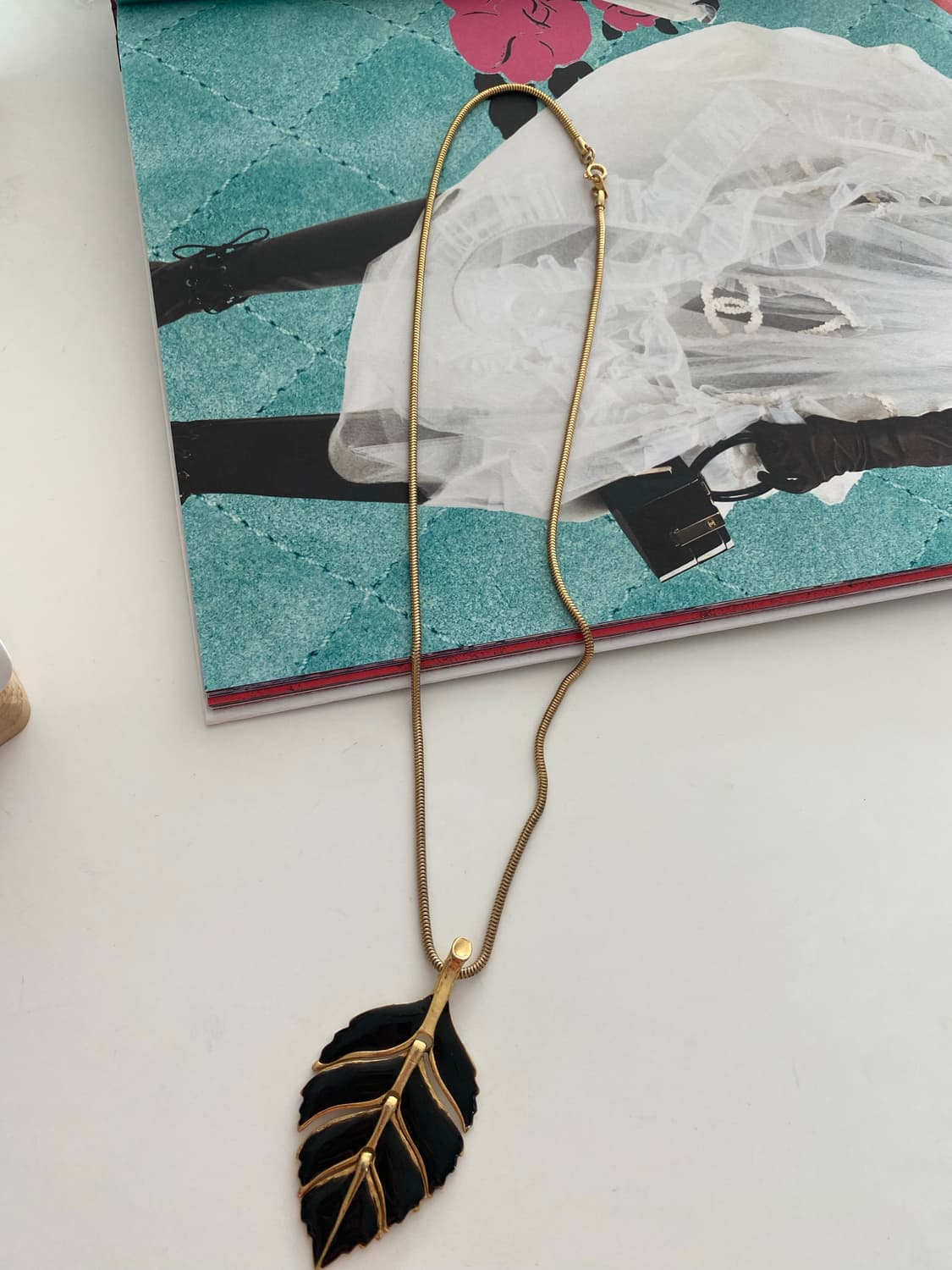 빈티지 리프 골드 목걸이 y2k  상품이미지5