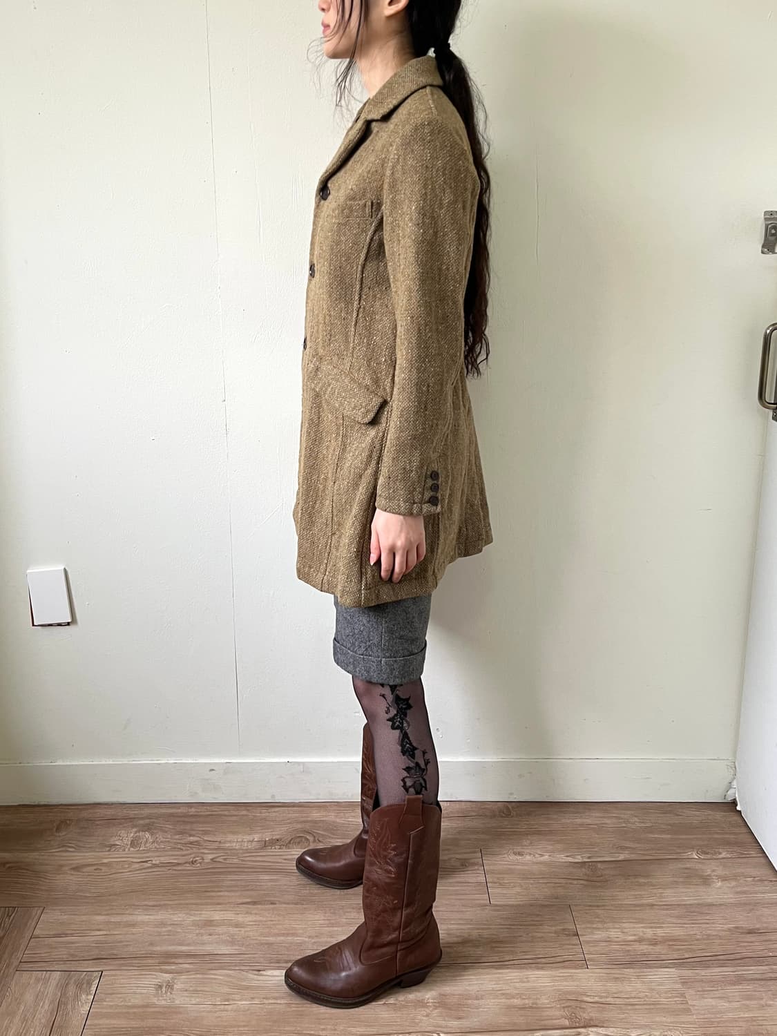 80‘s 이세이미야케 Plantation 트위드 아카이브 코트 상품이미지9