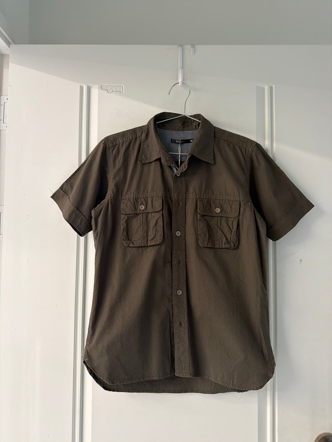 일본빈티지 카키 유틸리티 반팔셔츠 상품이미지4