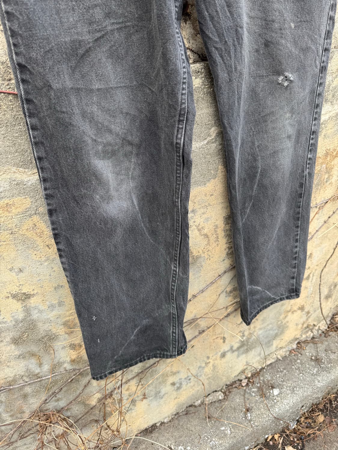 90~00s 랭글러 빈티지 97601cb 블랙진 워싱 블랙 데님 팬츠 상품이미지7