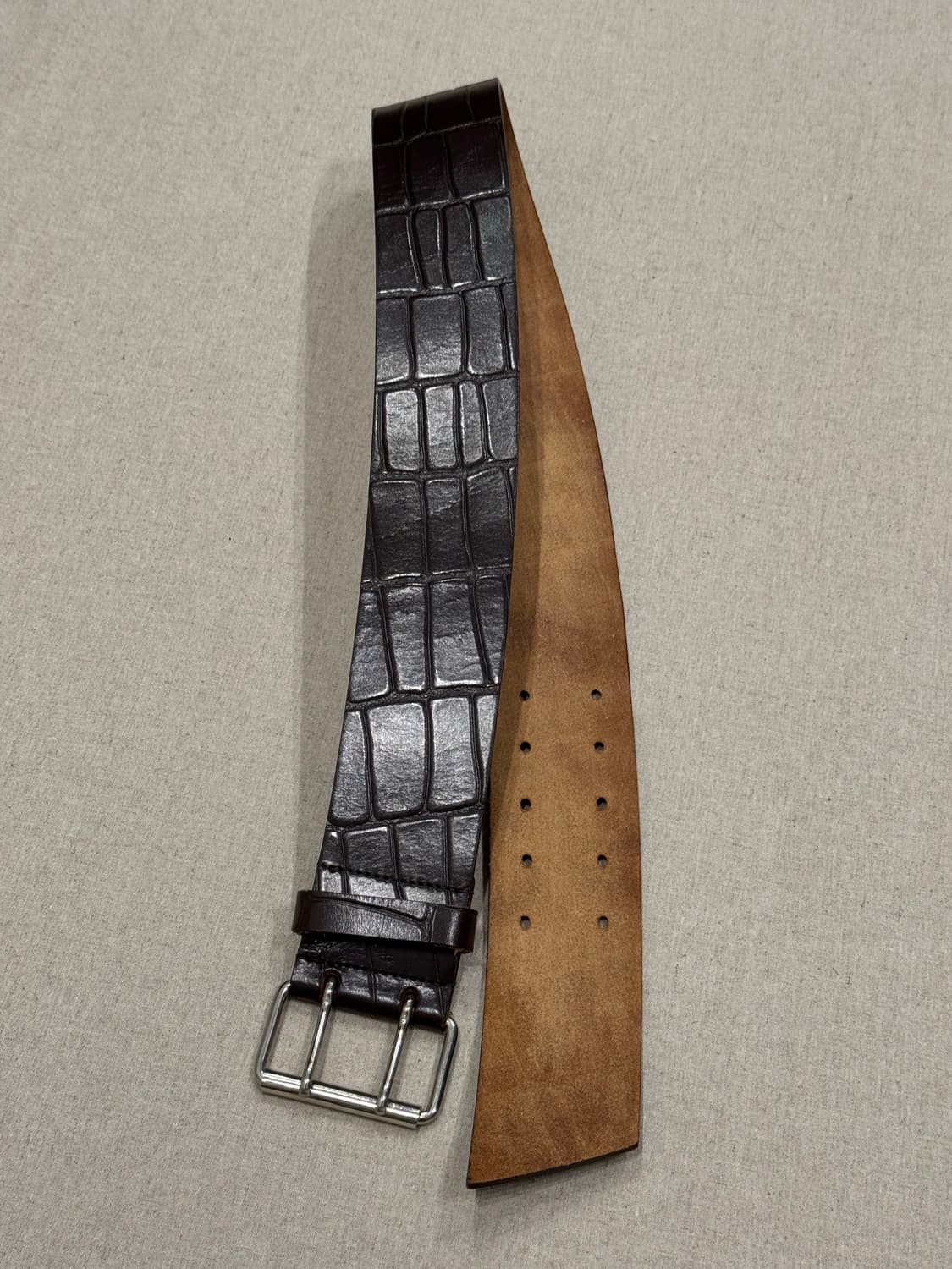 꼼데가르송 브라운 레더 웨이스트 벨트 상품이미지1