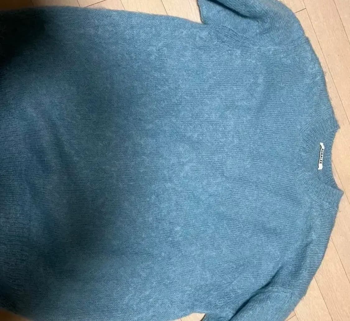 오라리 브러쉬드 슈퍼키드 모헤어 니트 터콰이즈블루 5 상품이미지4